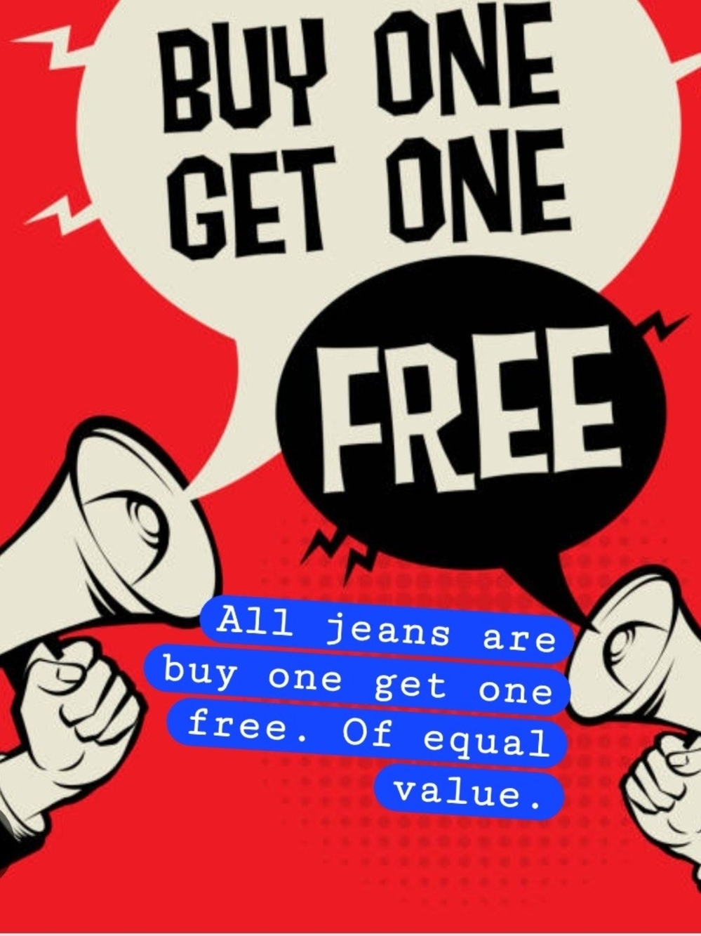 Sale!!!! All Jeans Are On Sale!